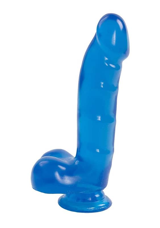 Jelly Jewels - Cock And Balls With Suction Cup Sapphire